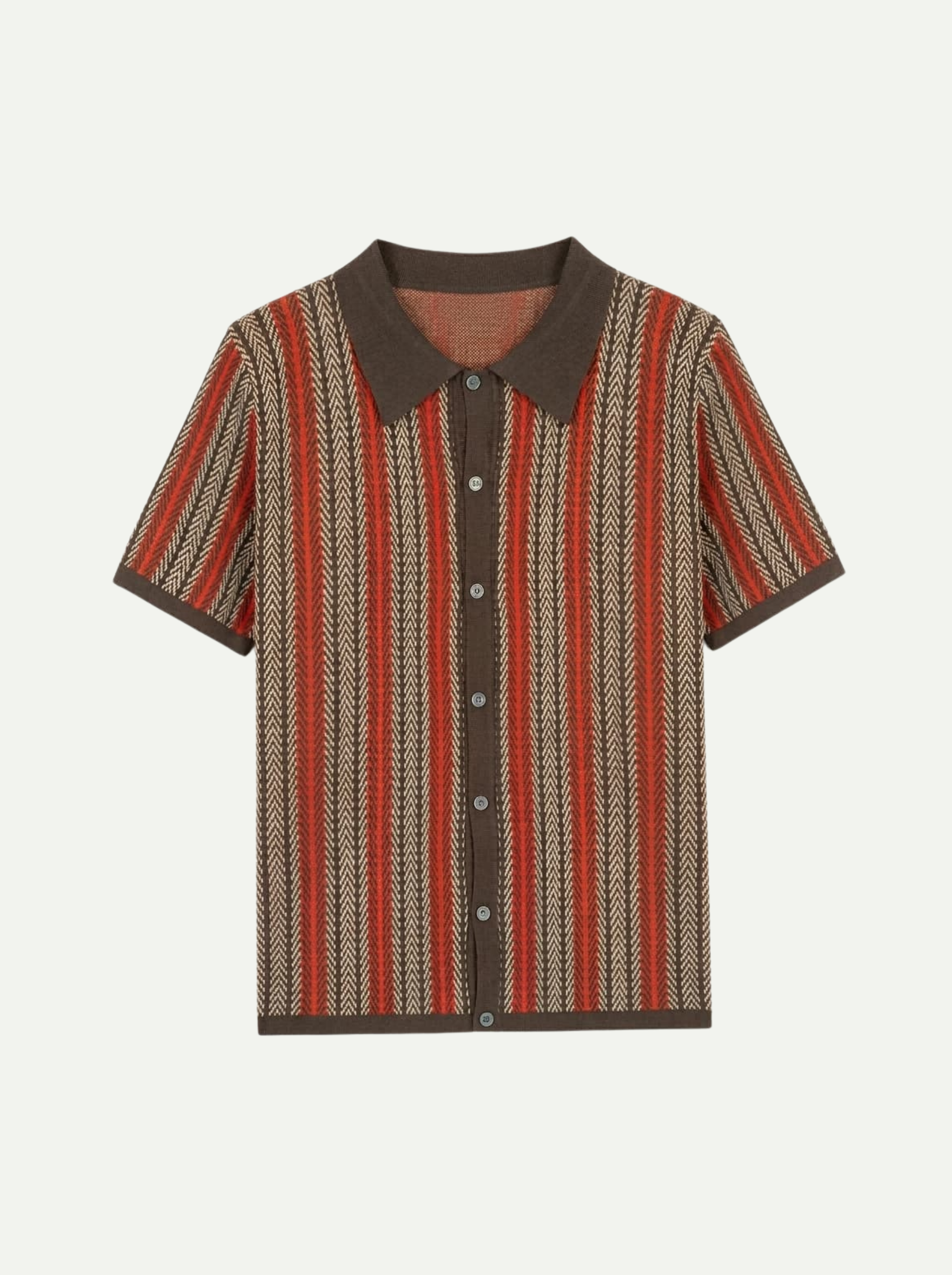 Monte Carlo | Striped Knit Button Polo